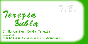 terezia bubla business card