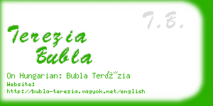 terezia bubla business card